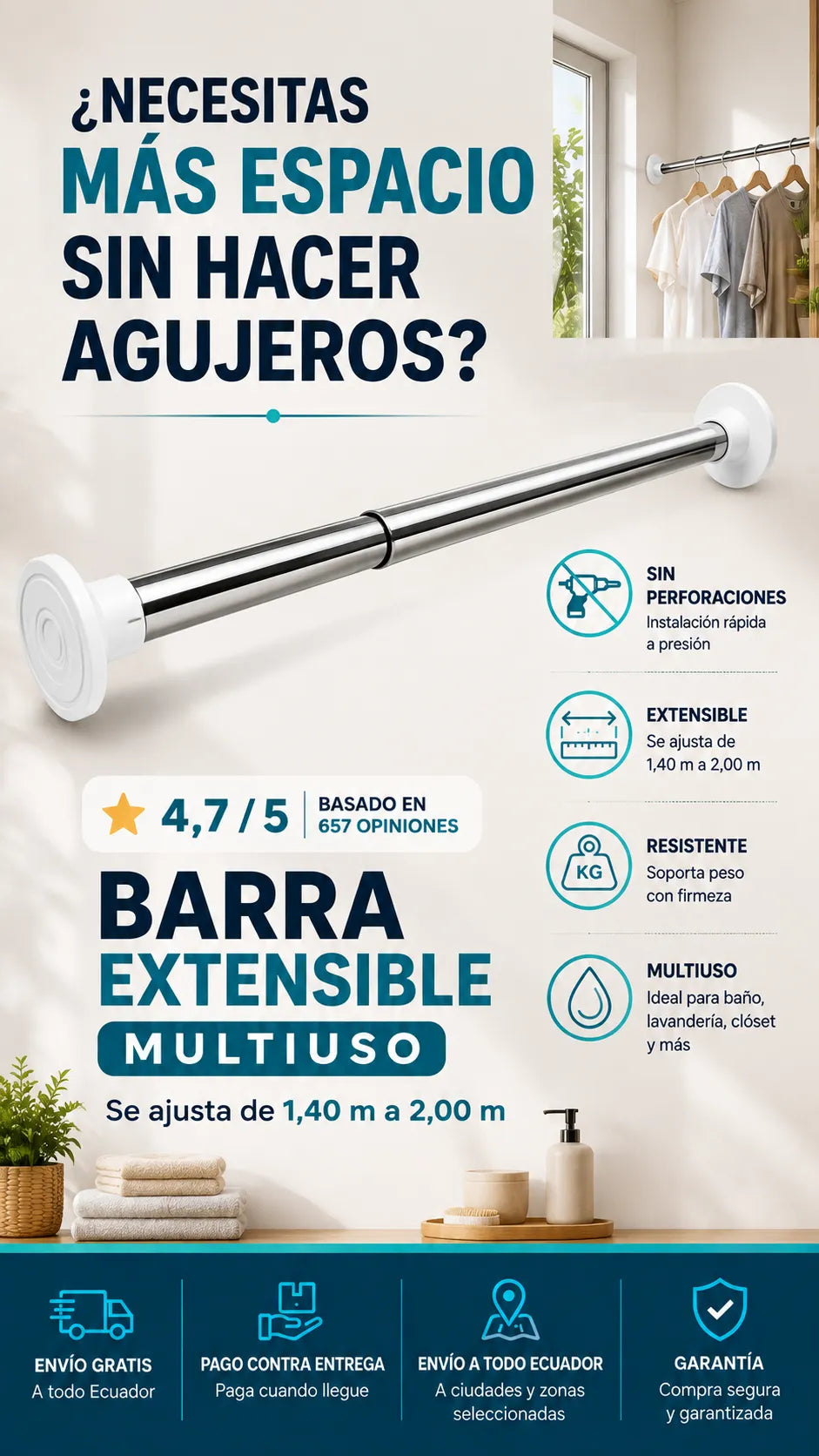 Barra extensible