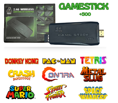 GameStick Retro 90s – 20.000 Juegos + 2 Controles Inalámbricos